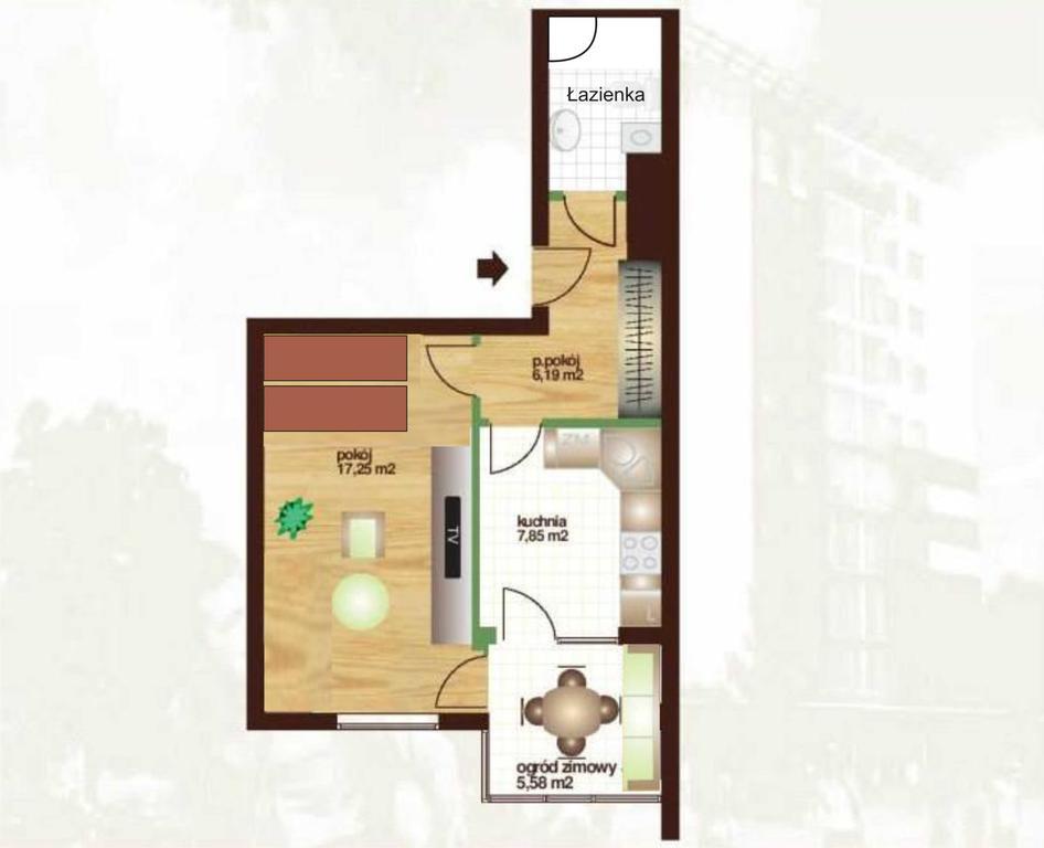 Apartament Kielce Fiolet Bilik gambar